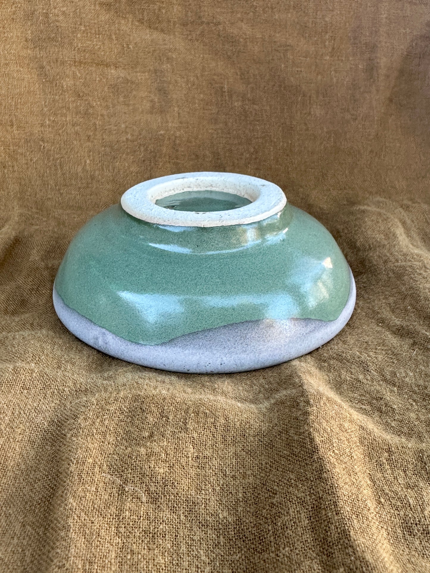 Sage & Silver Speckled Dish