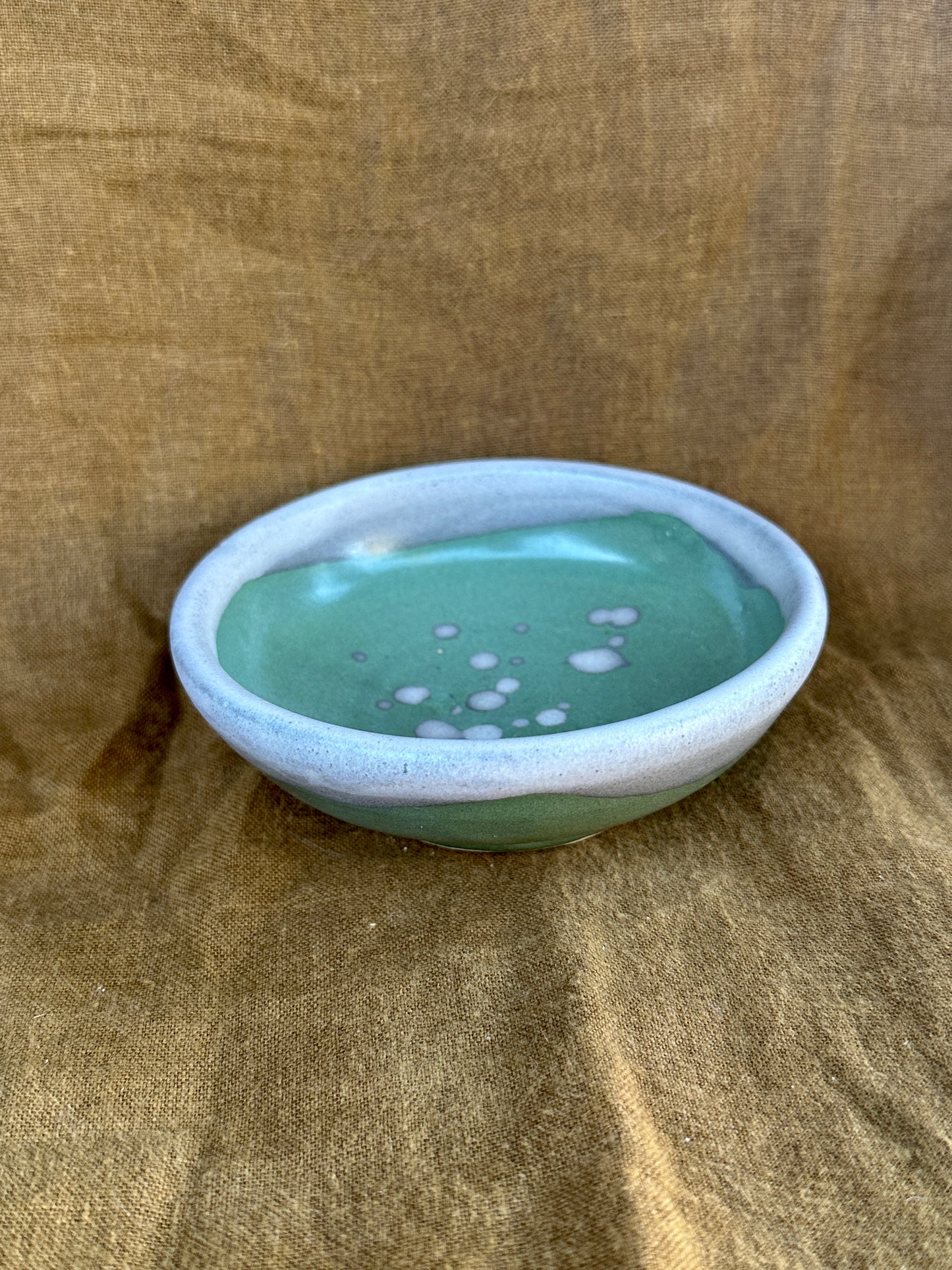 Sage & Silver Speckled Dish