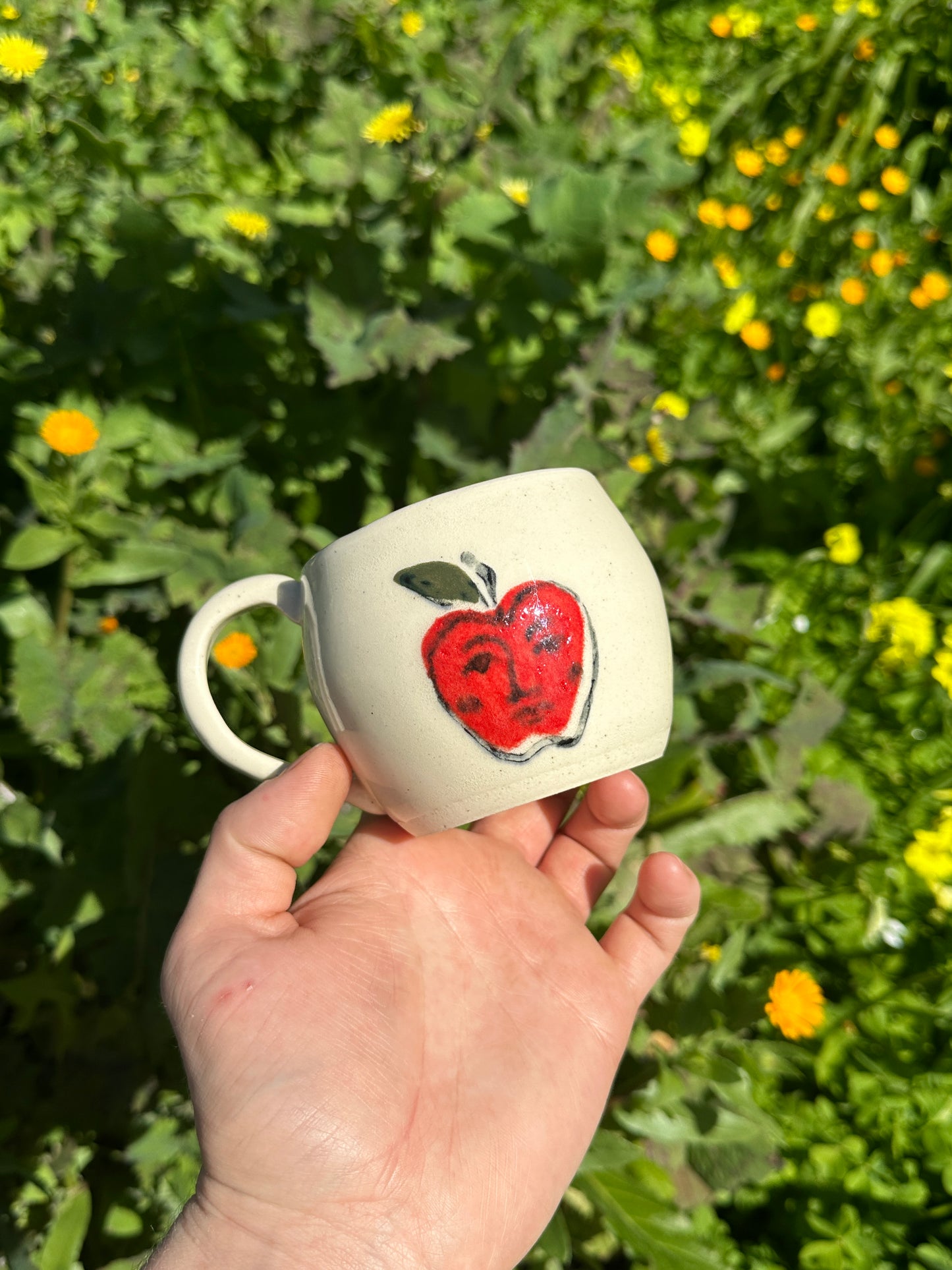 Red Lady Apple Stoneware Mug