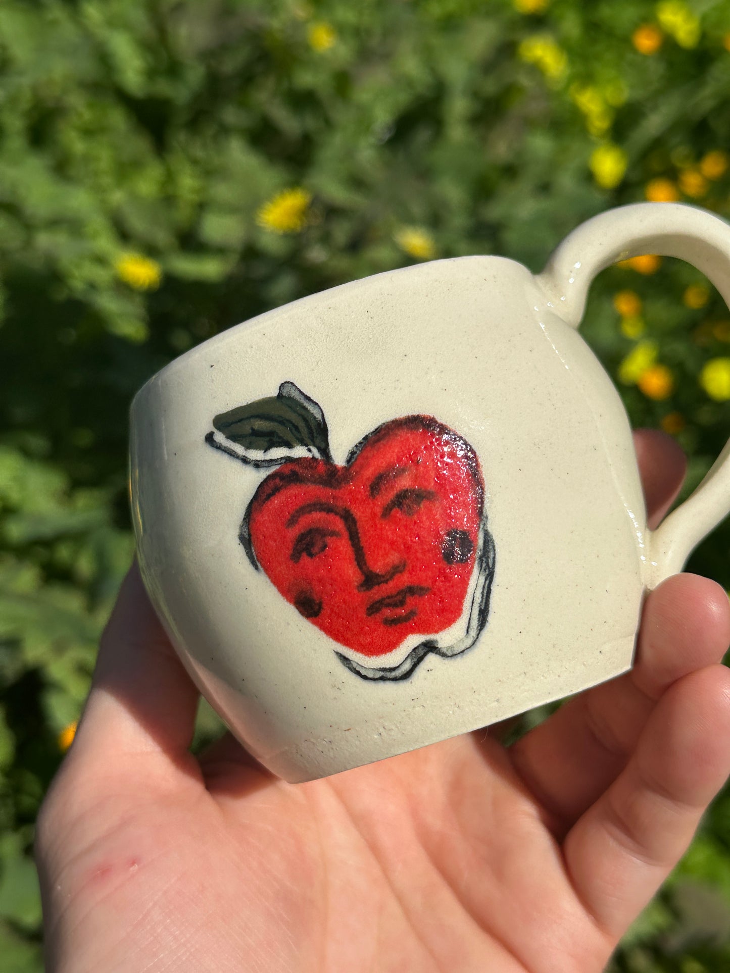 Red Lady Apple Stoneware Mug