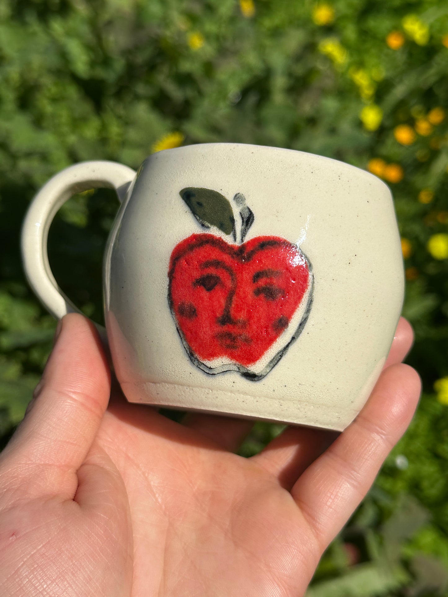 Red Lady Apple Stoneware Mug