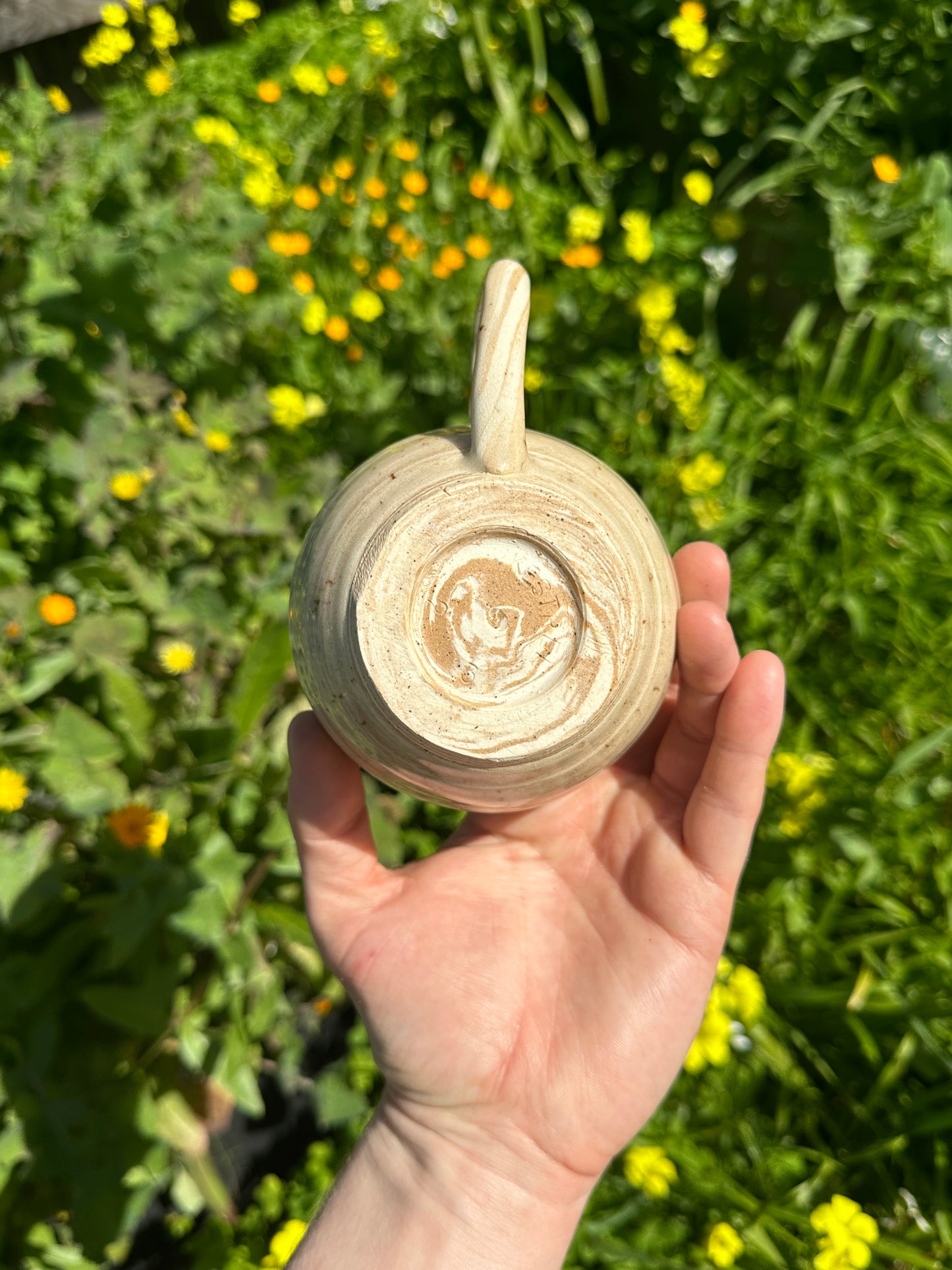 Cream & Coffee Marbled Stonware Mug