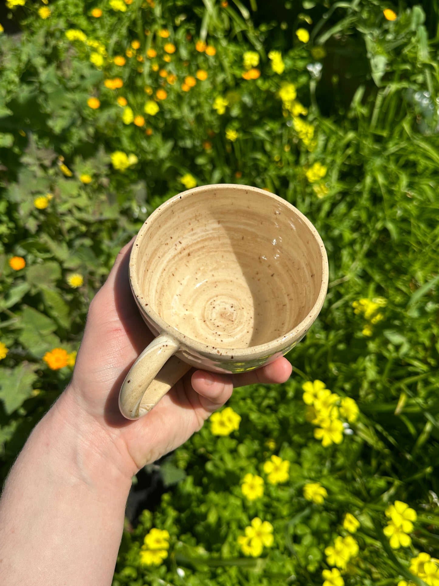 Cream & Coffee Marbled Stonware Mug