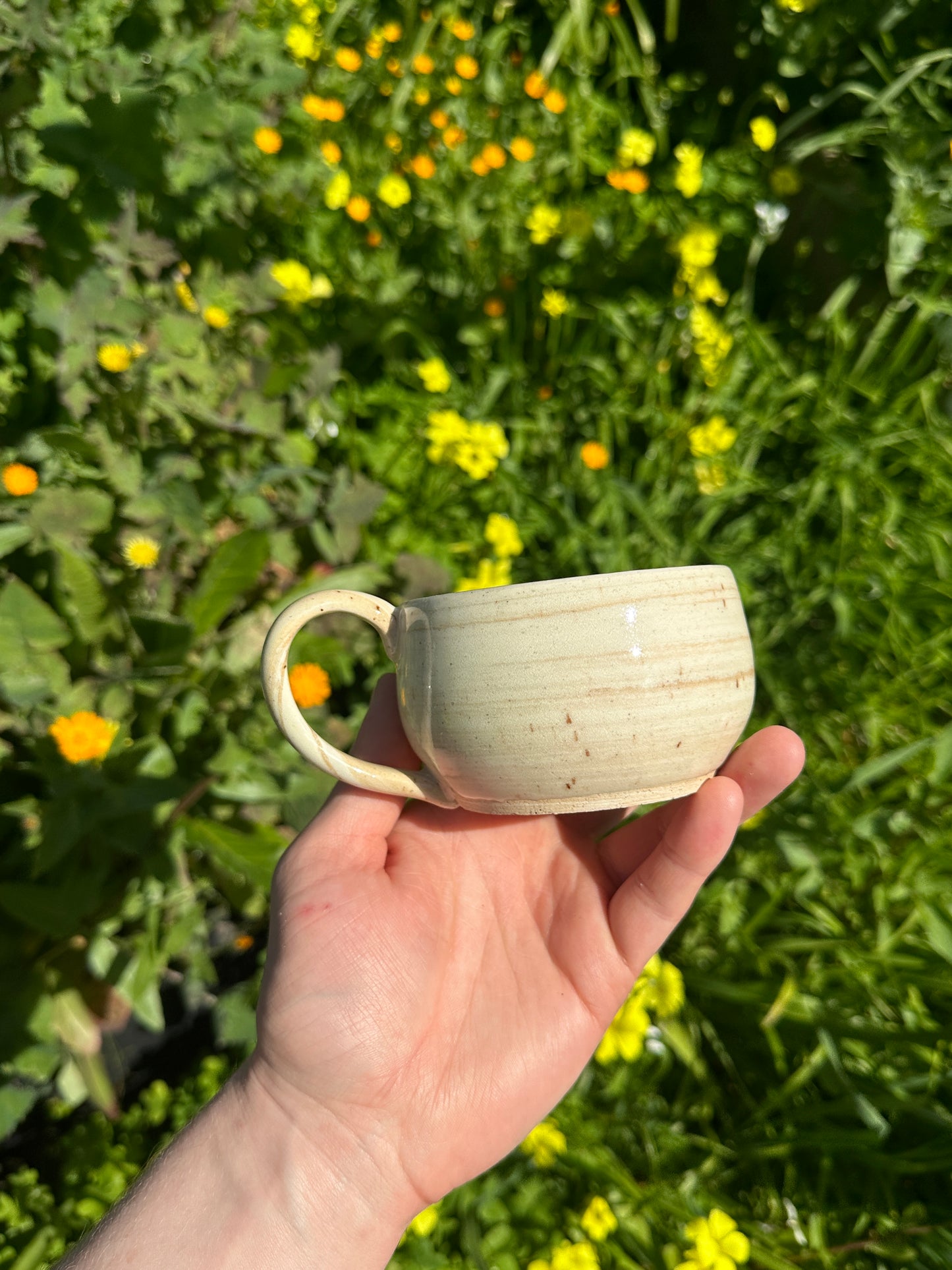 Cream & Coffee Marbled Stoneware Mug