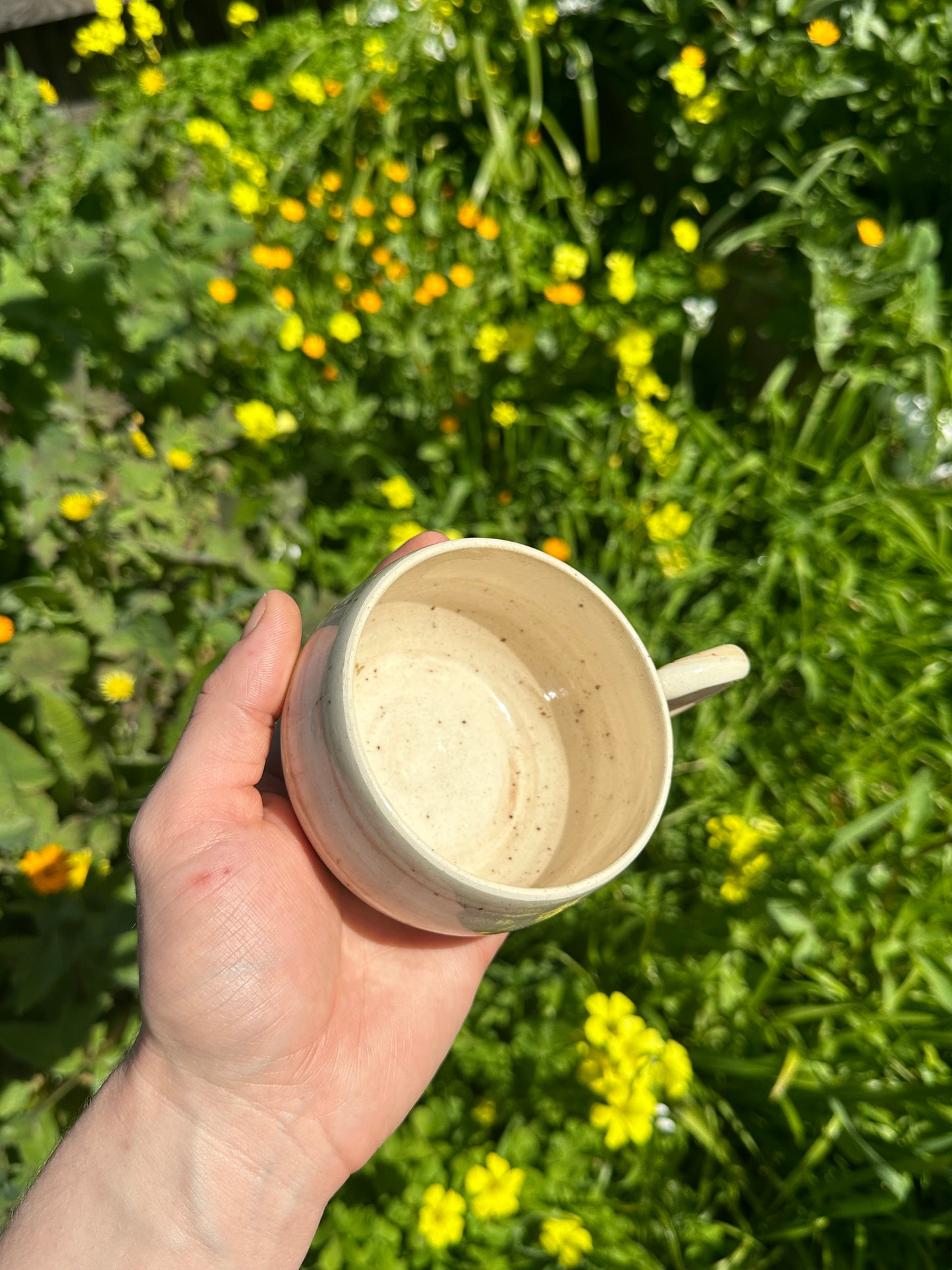 Cream & Coffee Marbled Stoneware Mug