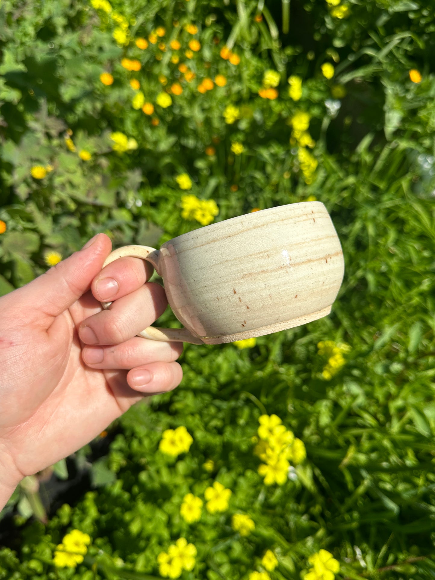 Cream & Coffee Marbled Stoneware Mug